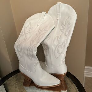 white cowboy boots